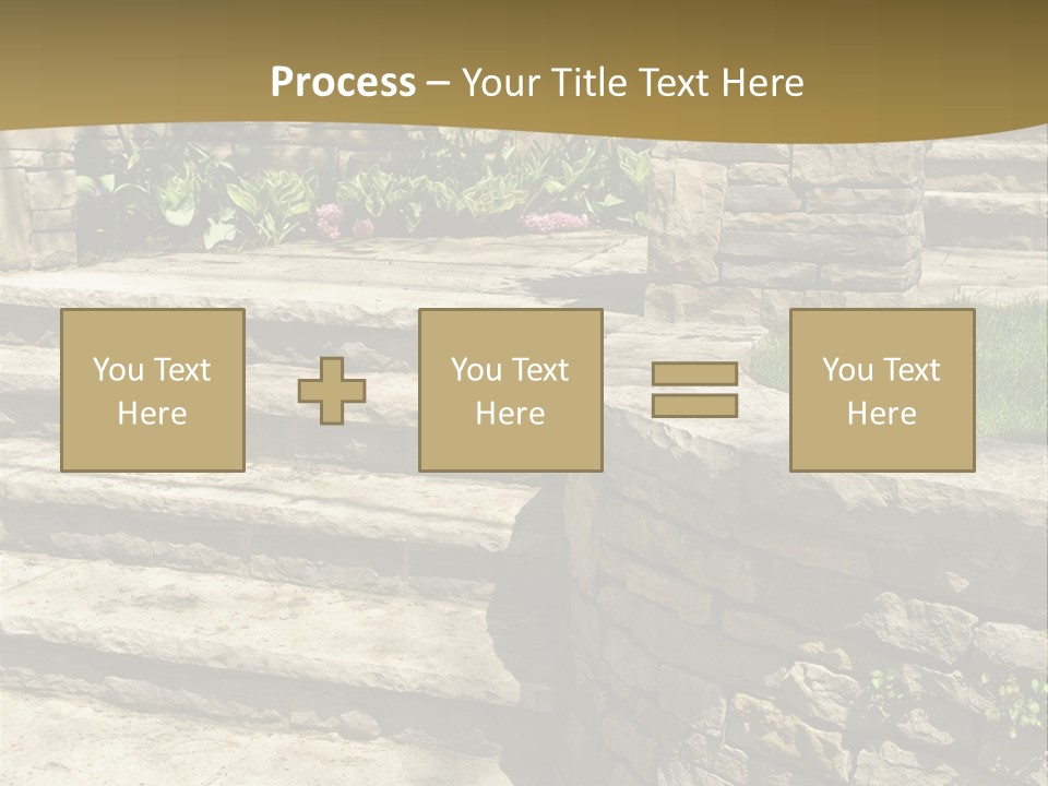 Natural Stone Landscaping In Front Of A House PowerPoint Template