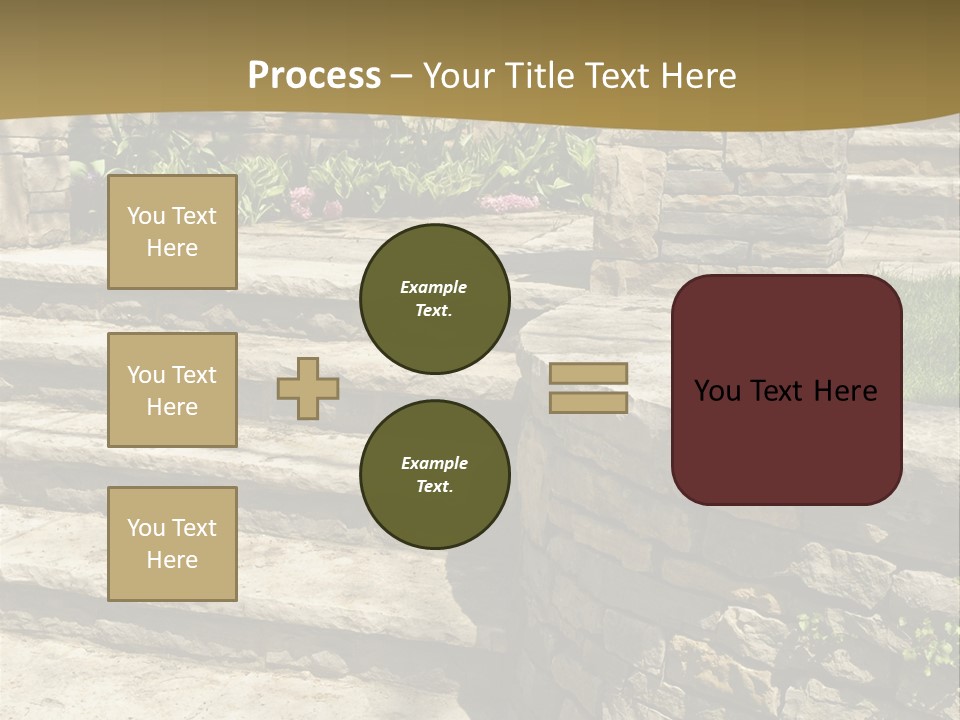 Natural Stone Landscaping In Front Of A House PowerPoint Template