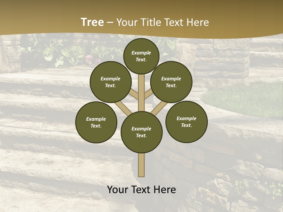 Natural Stone Landscaping In Front Of A House PowerPoint Template