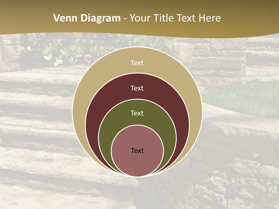 Natural Stone Landscaping In Front Of A House PowerPoint Template