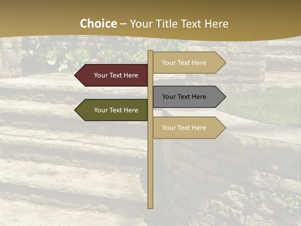 Natural Stone Landscaping In Front Of A House PowerPoint Template