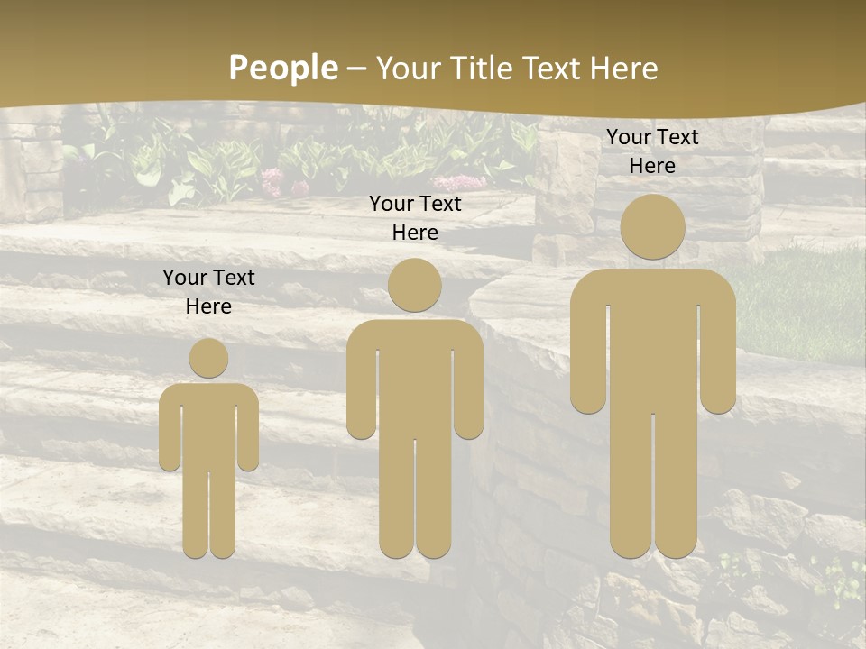 Natural Stone Landscaping In Front Of A House PowerPoint Template