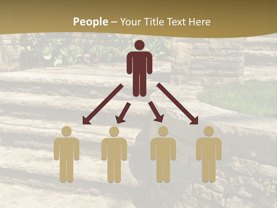 Natural Stone Landscaping In Front Of A House PowerPoint Template