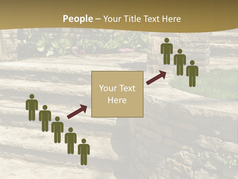 Natural Stone Landscaping In Front Of A House PowerPoint Template