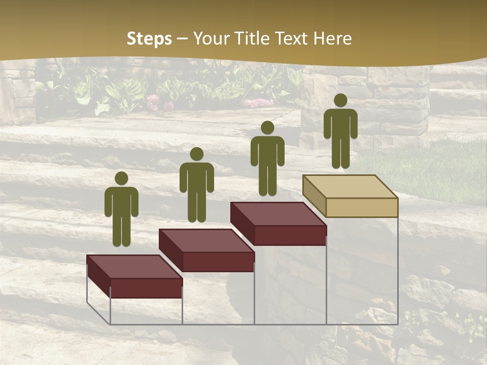 Natural Stone Landscaping In Front Of A House PowerPoint Template