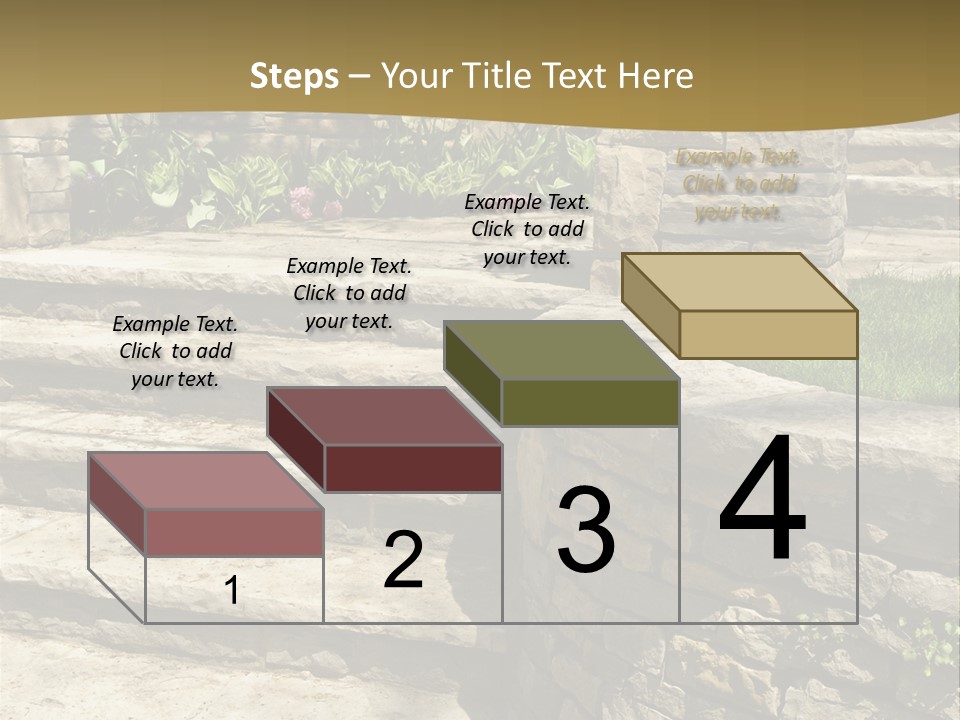 Natural Stone Landscaping In Front Of A House PowerPoint Template