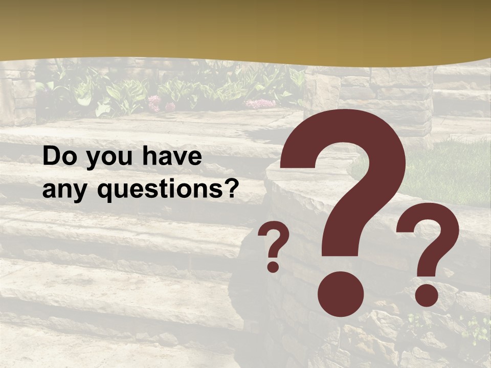 Natural Stone Landscaping In Front Of A House PowerPoint Template