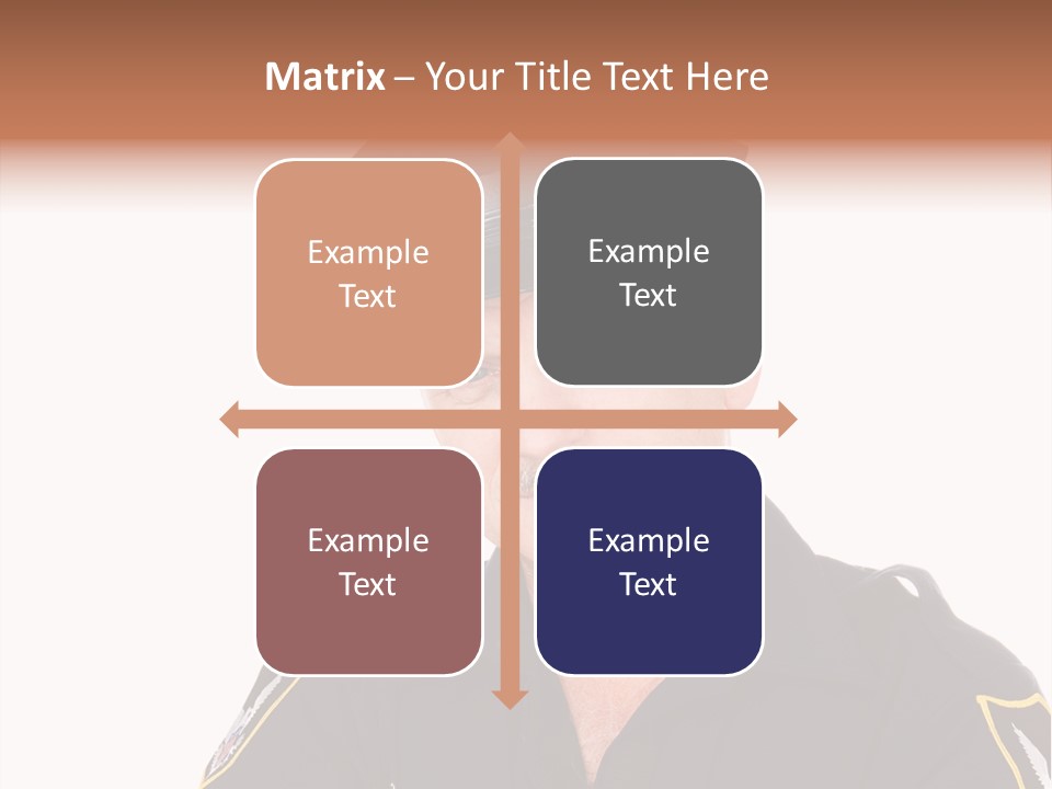 Closeup Portrait Of A Handsome Mature Police Officer. PowerPoint Template