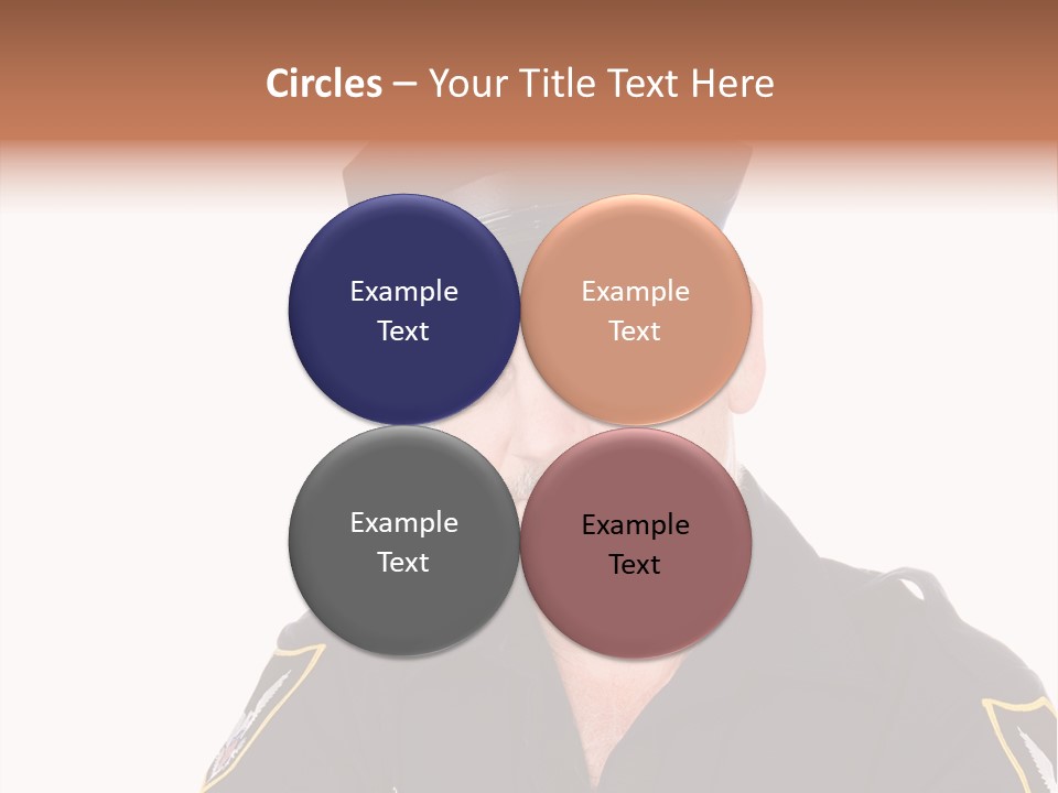 Closeup Portrait Of A Handsome Mature Police Officer. PowerPoint Template