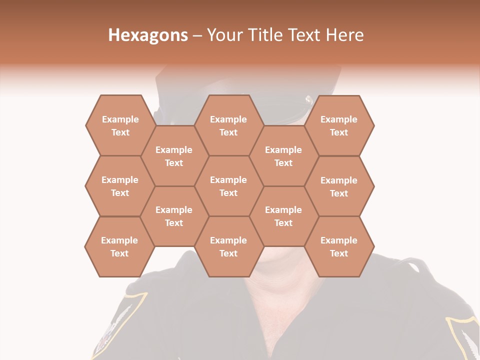 Closeup Portrait Of A Handsome Mature Police Officer. PowerPoint Template