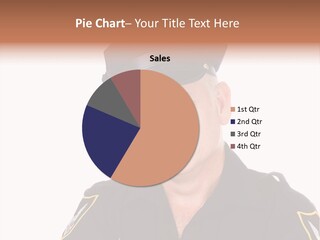 Closeup Portrait Of A Handsome Mature Police Officer. PowerPoint Template