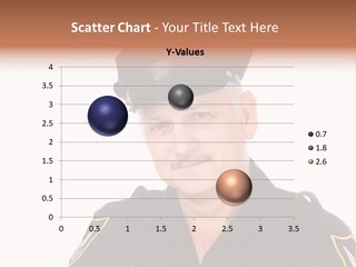 Closeup Portrait Of A Handsome Mature Police Officer. PowerPoint Template