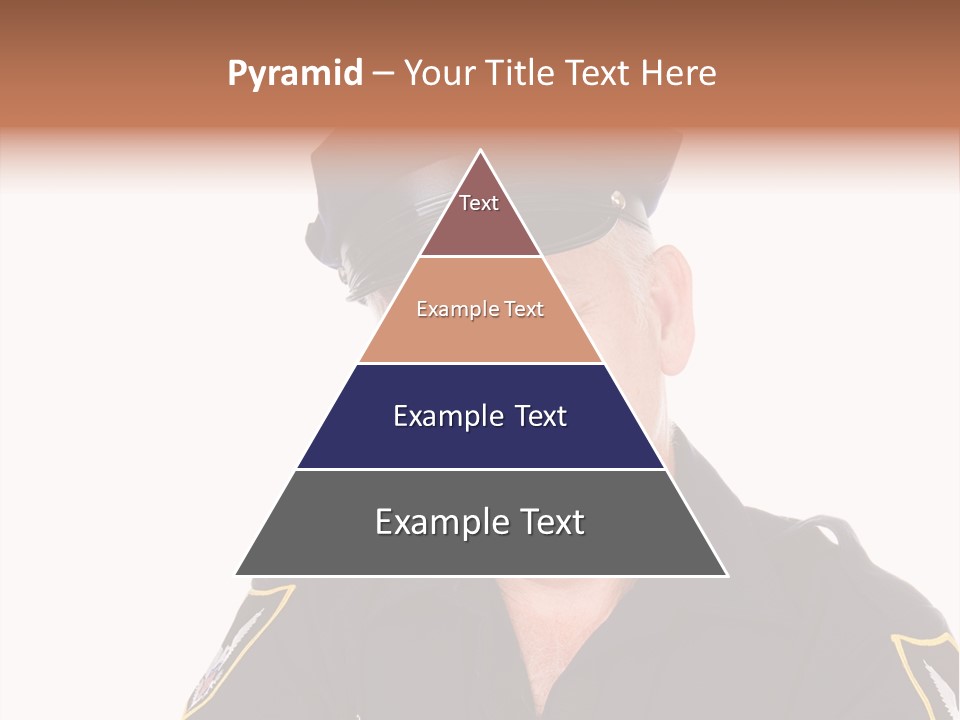 Closeup Portrait Of A Handsome Mature Police Officer. PowerPoint Template