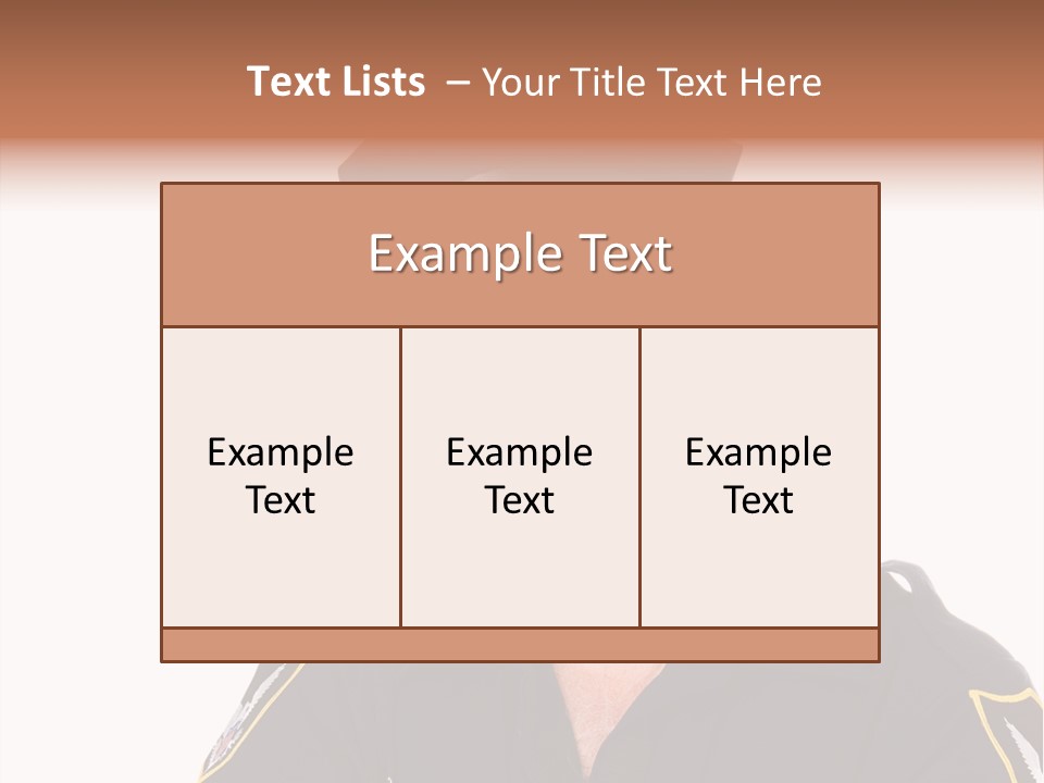 Closeup Portrait Of A Handsome Mature Police Officer. PowerPoint Template