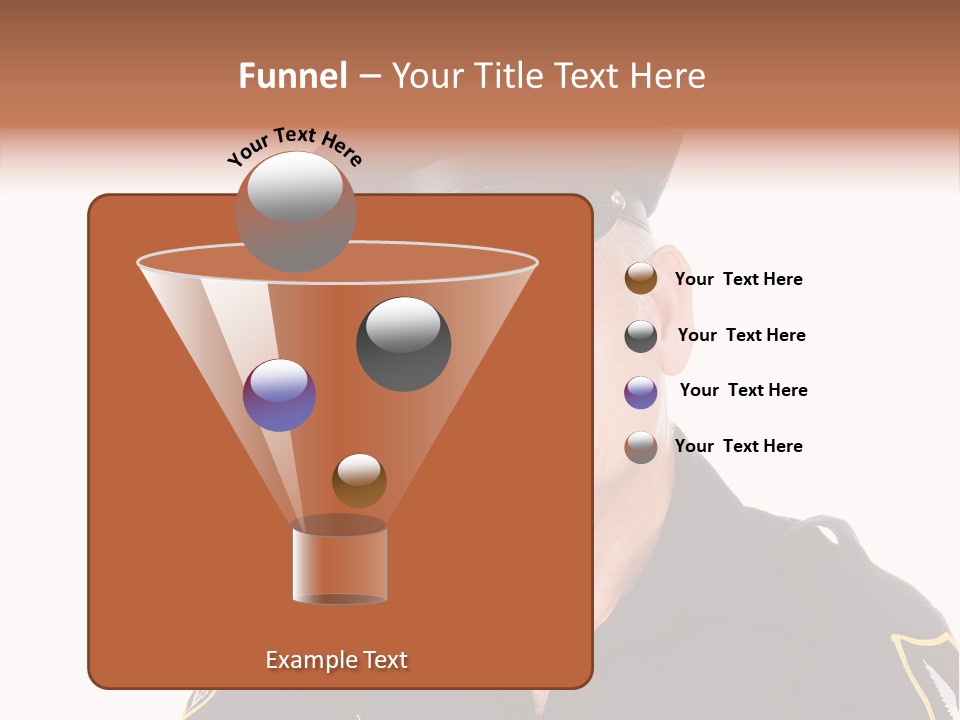 Closeup Portrait Of A Handsome Mature Police Officer. PowerPoint Template