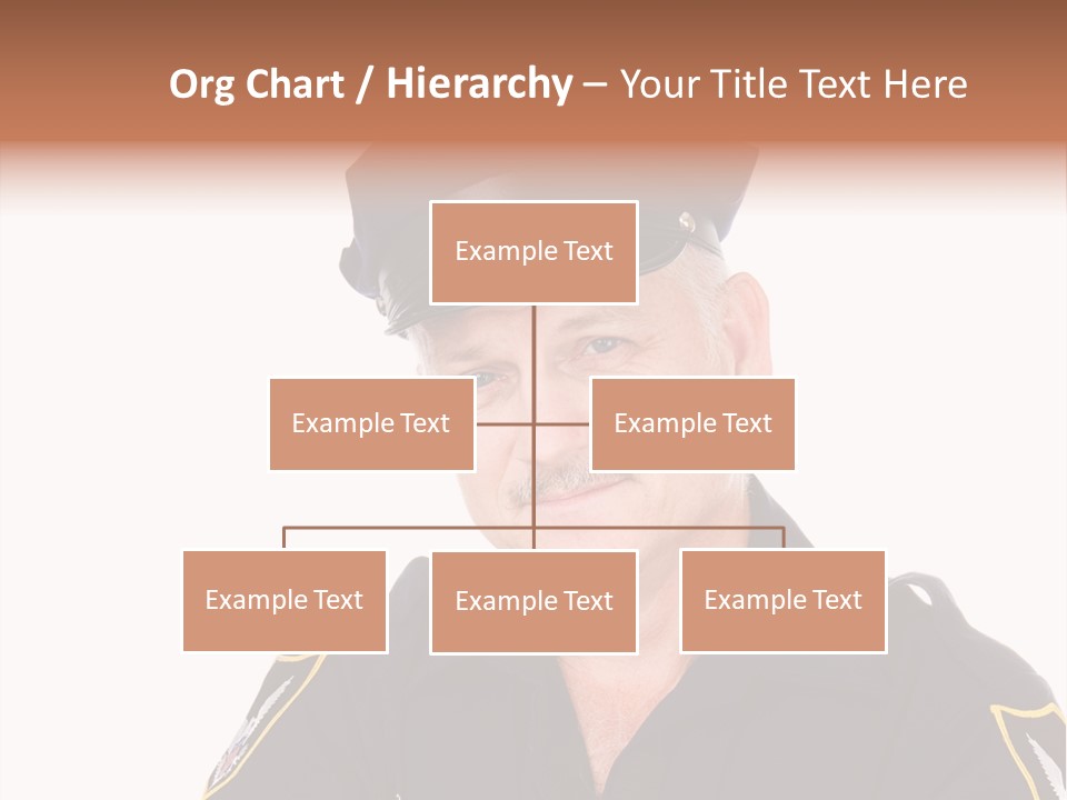 Closeup Portrait Of A Handsome Mature Police Officer. PowerPoint Template