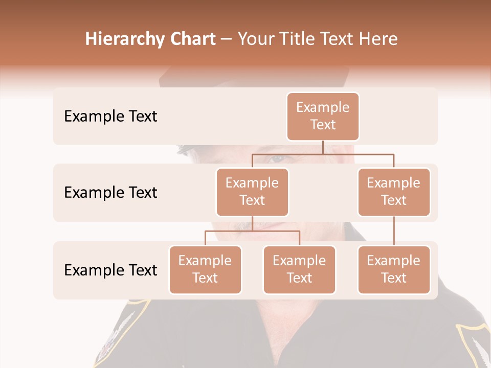Closeup Portrait Of A Handsome Mature Police Officer. PowerPoint Template