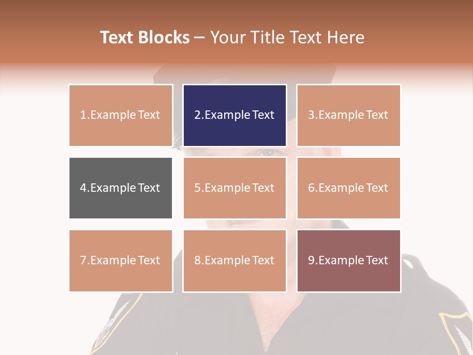 Closeup Portrait Of A Handsome Mature Police Officer. PowerPoint Template