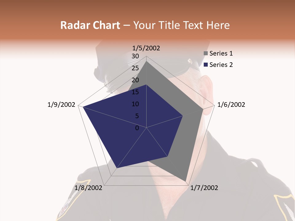 Closeup Portrait Of A Handsome Mature Police Officer. PowerPoint Template