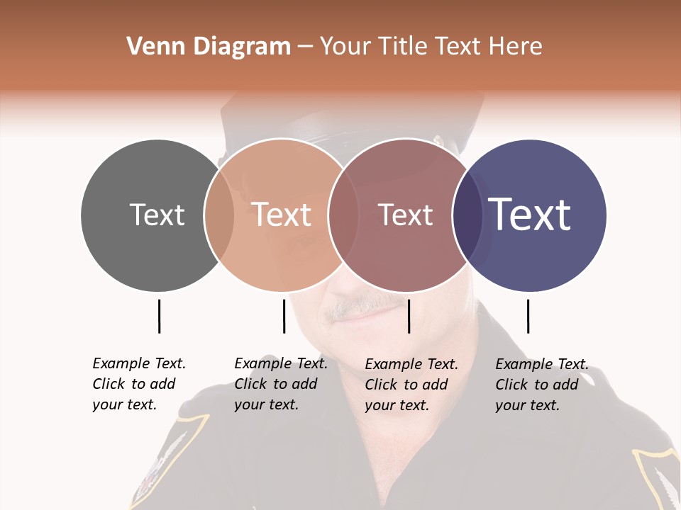 Closeup Portrait Of A Handsome Mature Police Officer. PowerPoint Template
