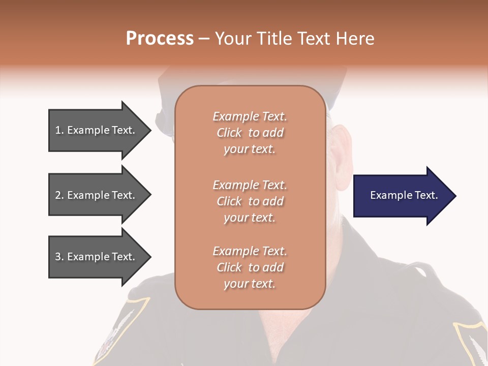 Closeup Portrait Of A Handsome Mature Police Officer. PowerPoint Template