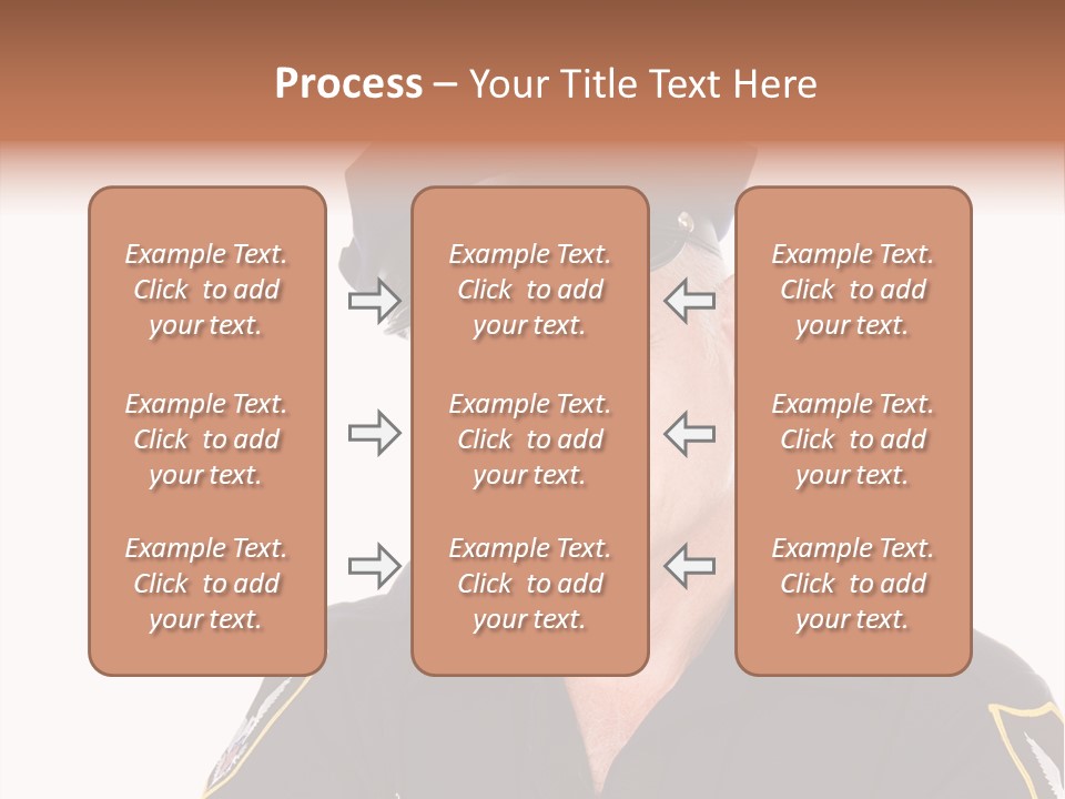 Closeup Portrait Of A Handsome Mature Police Officer. PowerPoint Template