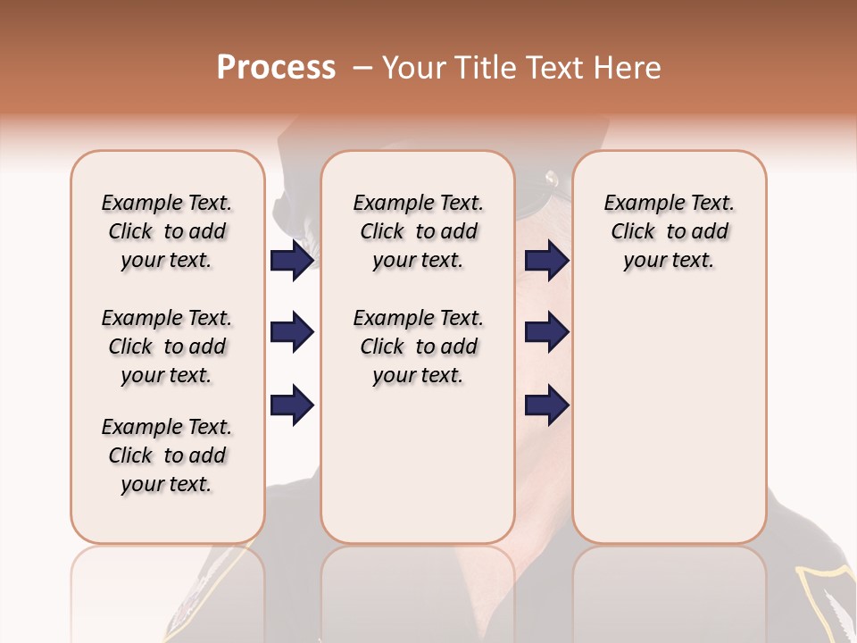 Closeup Portrait Of A Handsome Mature Police Officer. PowerPoint Template