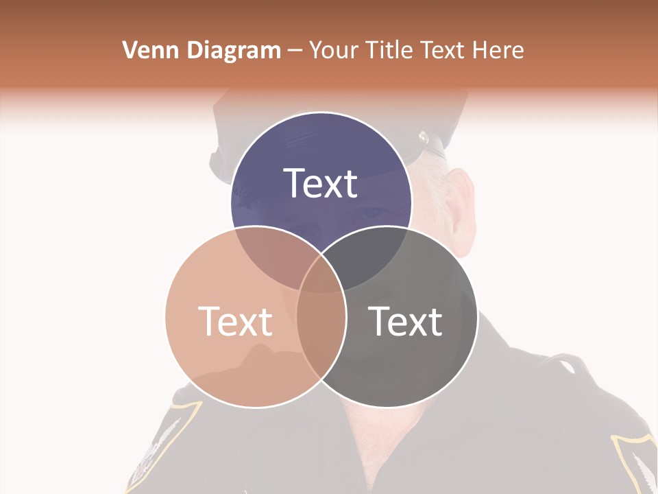 Closeup Portrait Of A Handsome Mature Police Officer. PowerPoint Template