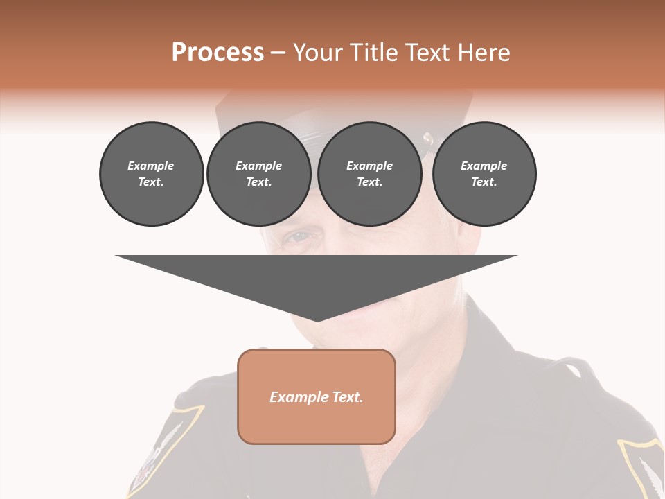 Closeup Portrait Of A Handsome Mature Police Officer. PowerPoint Template