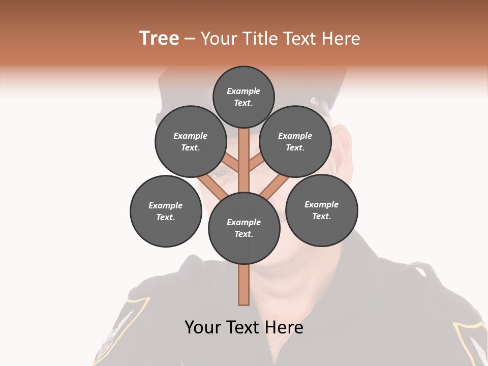 Closeup Portrait Of A Handsome Mature Police Officer. PowerPoint Template