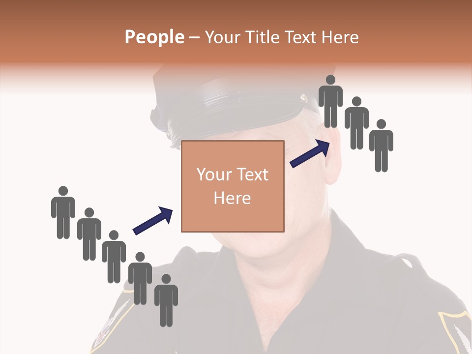 Closeup Portrait Of A Handsome Mature Police Officer. PowerPoint Template