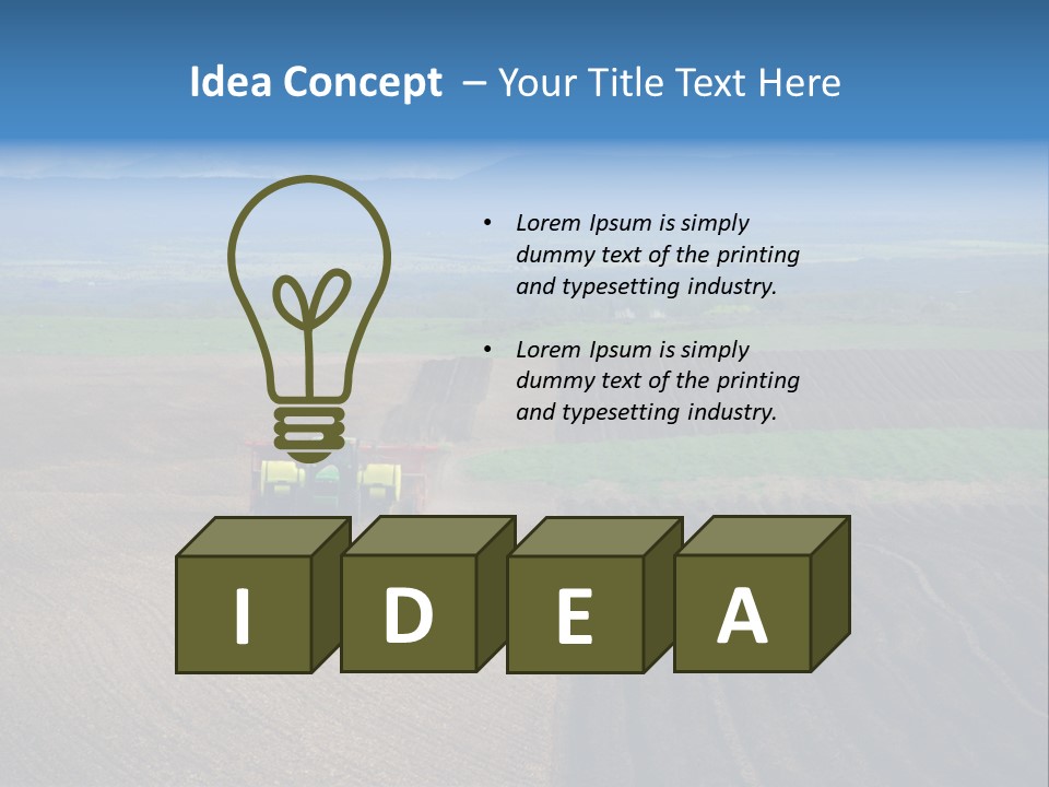 A Rocky Field Of Potatoes In The High Country Of Idaho Being Planted By A Gps Guided Tractor. PowerPoint Template