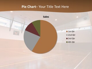 A Perspective View Of Basketball Indoor Sport Court PowerPoint Template