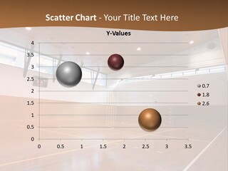 A Perspective View Of Basketball Indoor Sport Court PowerPoint Template