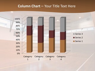 A Perspective View Of Basketball Indoor Sport Court PowerPoint Template