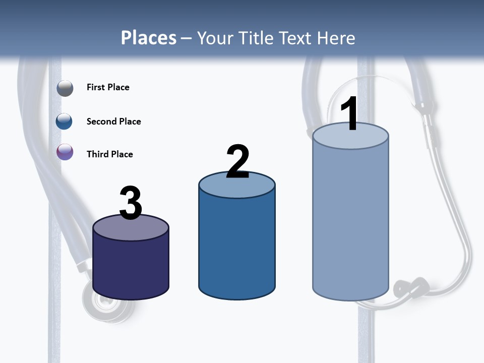 Medical Clipboard With Blank Paper For Messages And A Stethoscope PowerPoint Template