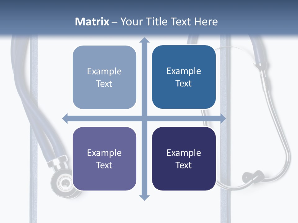 Medical Clipboard With Blank Paper For Messages And A Stethoscope PowerPoint Template