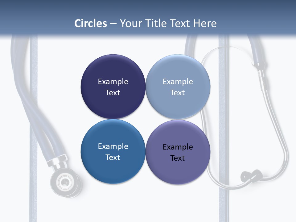 Medical Clipboard With Blank Paper For Messages And A Stethoscope PowerPoint Template