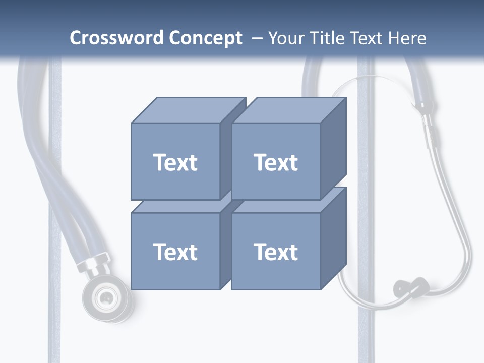 Medical Clipboard With Blank Paper For Messages And A Stethoscope PowerPoint Template