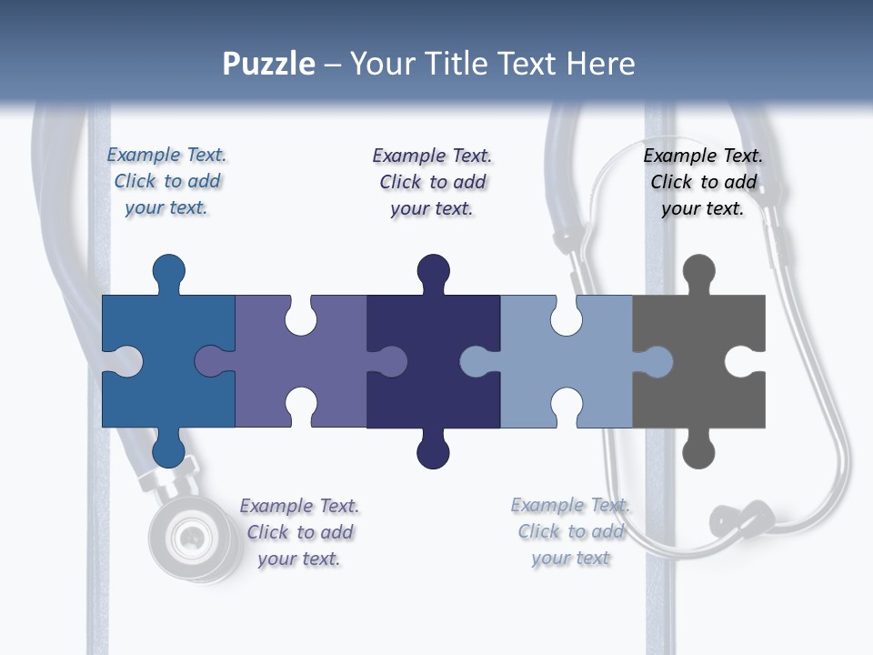 Medical Clipboard With Blank Paper For Messages And A Stethoscope PowerPoint Template