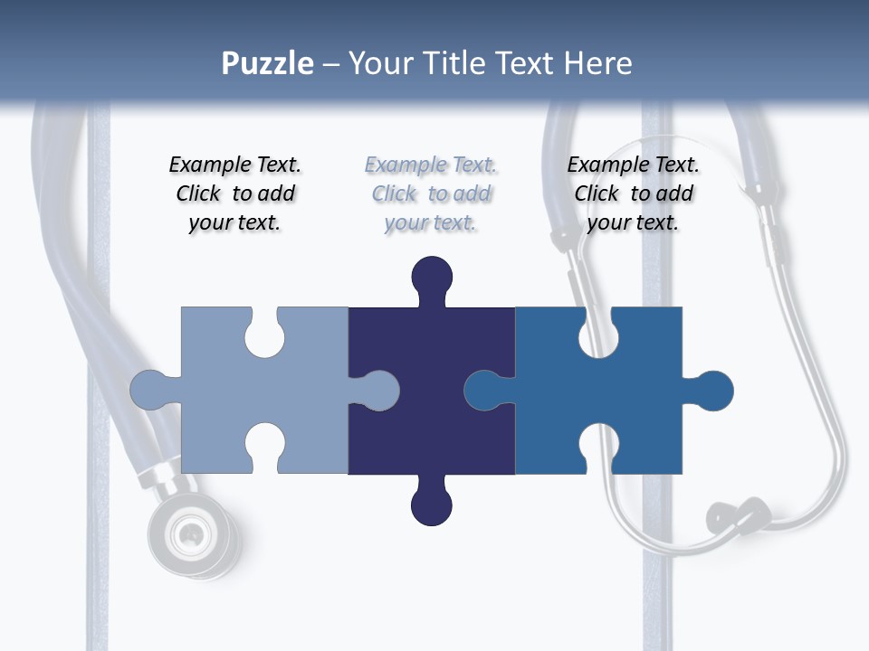 Medical Clipboard With Blank Paper For Messages And A Stethoscope PowerPoint Template