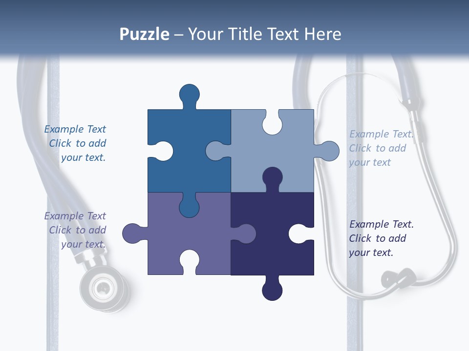 Medical Clipboard With Blank Paper For Messages And A Stethoscope PowerPoint Template