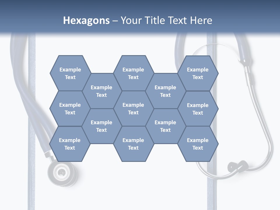 Medical Clipboard With Blank Paper For Messages And A Stethoscope PowerPoint Template