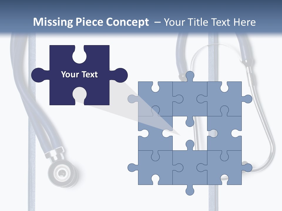 Medical Clipboard With Blank Paper For Messages And A Stethoscope PowerPoint Template