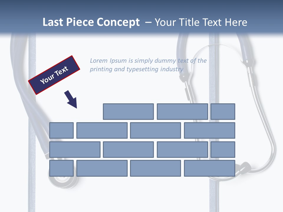 Medical Clipboard With Blank Paper For Messages And A Stethoscope PowerPoint Template