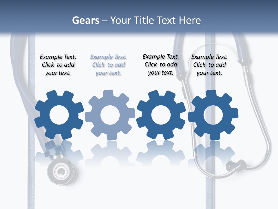 Medical Clipboard With Blank Paper For Messages And A Stethoscope PowerPoint Template