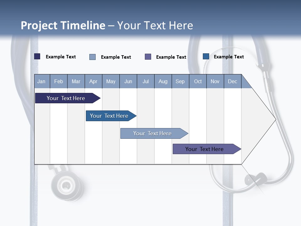 Medical Clipboard With Blank Paper For Messages And A Stethoscope PowerPoint Template