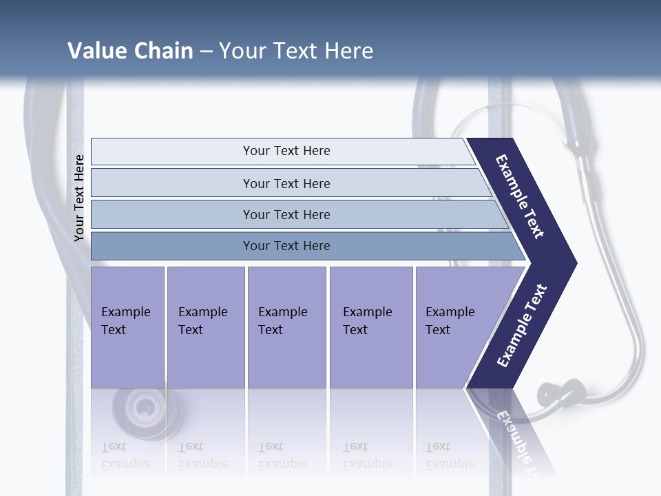 Medical Clipboard With Blank Paper For Messages And A Stethoscope PowerPoint Template