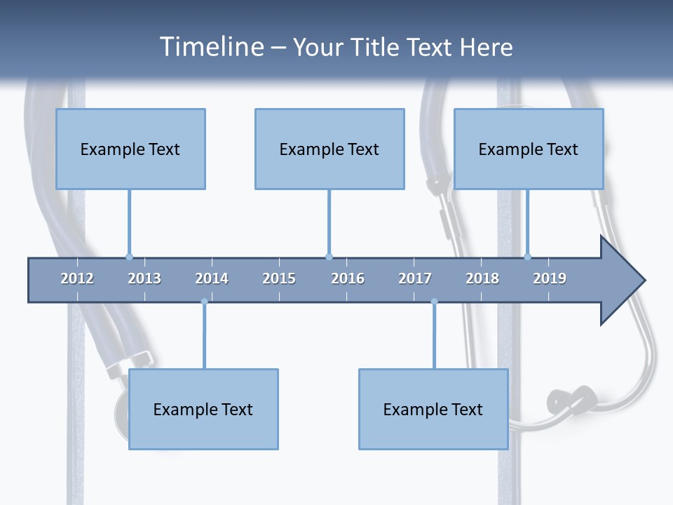 Medical Clipboard With Blank Paper For Messages And A Stethoscope PowerPoint Template