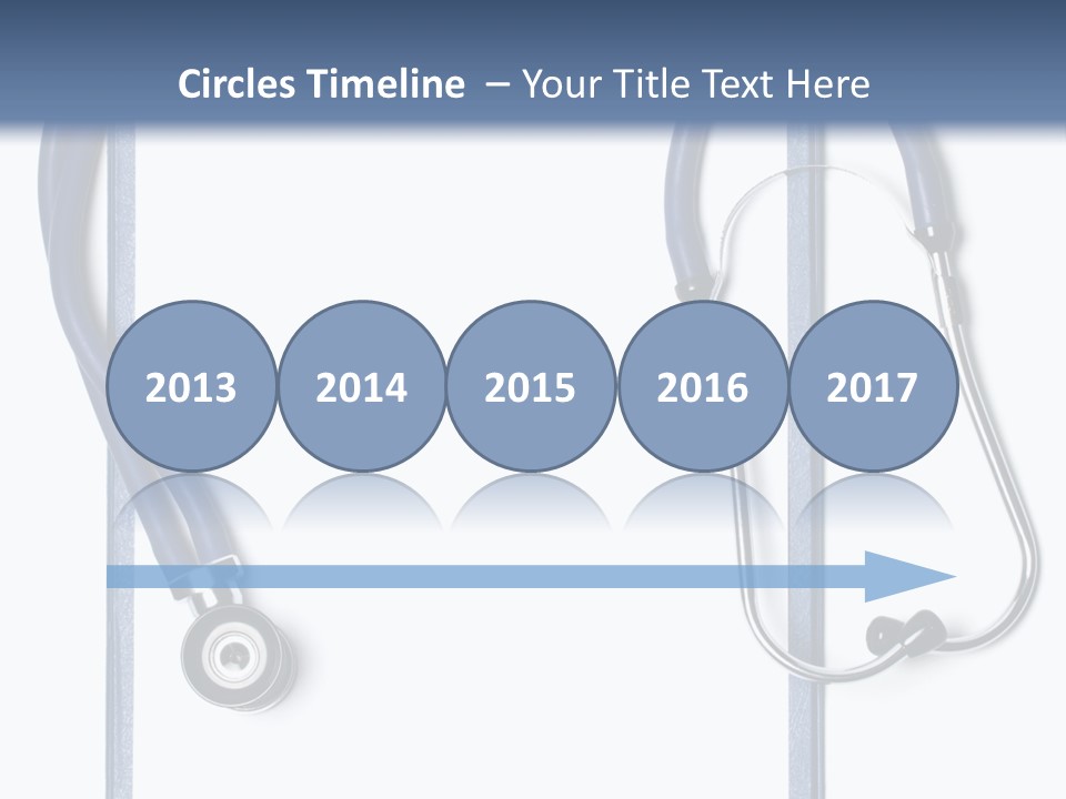 Medical Clipboard With Blank Paper For Messages And A Stethoscope PowerPoint Template
